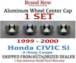 1 SET Genuine OEM Honda Civic 2Dr Si Aluminum Wheel H Center Cap 1999-2000