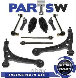 10 Pc New Suspension Kit for Honda Odyssey Control Arms Tie Rod Ends Sway Bar