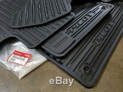 16-19 Honda Pilot All Weather Rubber Floor Mat Set New Genuine OEM 08P17-TG7-101