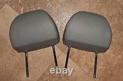 2007 2008 2009 Honda CRV Front Seat Head Rest Leather Medium Gray Set of 2