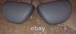 2007 2008 2009 Honda CRV Front Seat Head Rest Leather Medium Gray Set of 2