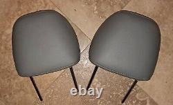 2007 2008 2009 Honda CRV Front Seat Head Rest Leather Medium Gray Set of 2