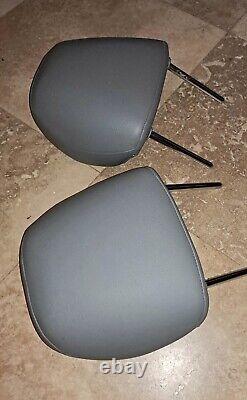 2007 2008 2009 Honda CRV Front Seat Head Rest Leather Medium Gray Set of 2