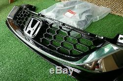 2010-15 JDM Honda Civic FB 9th IX Black Mesh ABS Front Radiator Grille Asian Sty