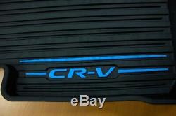 2017 2020 Genuine OEM Honda CR-V Black/Blue All Season Floor Mat Set