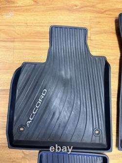 23-25 Genuine Honda Accord All Weather Floor Mats Set OEM Rubber Carpet Liners
