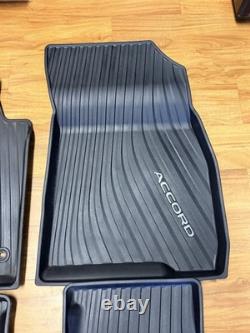 23-25 Genuine Honda Accord All Weather Floor Mats Set OEM Rubber Carpet Liners
