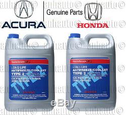 2x Gallons Genuine Honda Acura Long Life Antifreeze / Coolant (Blue Color)