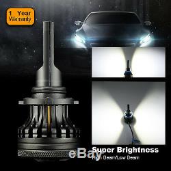 2x9006 HB4 Extremely Bright LED Headlight Bulbs Kit Low Beam 6000K 10000LM White