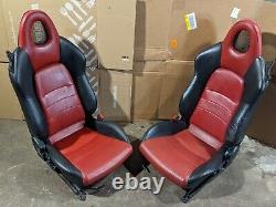 AP2 V1 Honda S2000 Red & Black Pair OEM Factory Seats Recaro Seat AP1 00-05 AP2