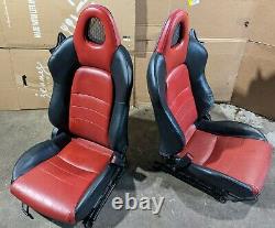 AP2 V1 Honda S2000 Red & Black Pair OEM Factory Seats Recaro Seat AP1 00-05 AP2