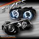 Black Jdm Ccfl Angel-eye Projector Head Lights For Honda 93-97 Integra Dc2