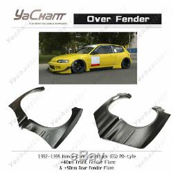 FRP Over Fender Flare Fit For 92-95 Honda Civic EG PD RB Front & Rear Fender