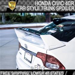 Fits 06-11 Honda Civic 4Dr FD2 FA2 Mug RR JDM Mugen Style ABS Trunk Spoiler Wing