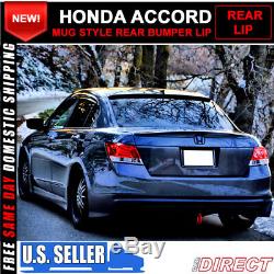 Fits 08-10 Honda Accord Mugen Style Rear Bumper Lip Unpainted PU Polyurethane
