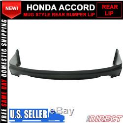 Fits 08-10 Honda Accord Mugen Style Rear Bumper Lip Unpainted PU Polyurethane