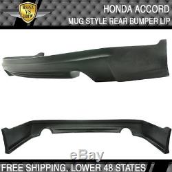 Fits 08-12 Honda Accord Mugen Style Rear Bumper Lip Unpainted PU Polyurethane
