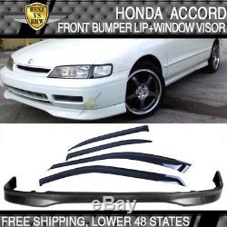 Fits 94-95 Honda Accord T-R PP Front Bumper Lip + Sun Window Visor
