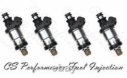 Flow Matched OEM Fuel Injectors (4) Set for Honda Acura Isuzu 2.2L 2.3L I4 OBD0