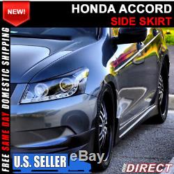 For 08-12 Honda Accord 4Dr LX EX PU Side Skirts Poly Urethane Left Right