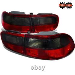 For 92-95 Honda Civic EJ EH Sedan Coupe Si Red Smoked Tail lights OE Style