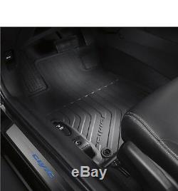 For Black All Season Floor Mats Genuine for Honda Civic 4-Door Sedan 2012-2015