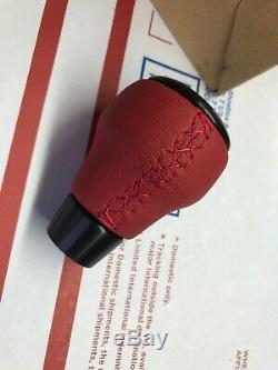 Genuine 2016+ Honda Civic Type R 6 Speed Red Leather Wrapped Shift Knob FK8