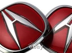 Genuine Honda OEM 97-01 Acura Integra DC2 Type-R RED A Emblem Front and Rear