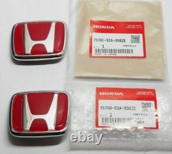 Genuine Honda OEM Red Emblems 75700-S2A-000ZE 75701-S2A-000ZE S2000 AP1 AP2