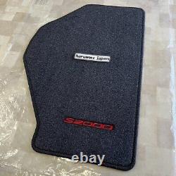 Genuine Honda S2000 Black with Red Stiching Floor Mat Right Left Set OEM JDM New