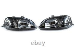 Genuine Honda Stanley CIVIC Ek9 Jdm Type-r Smoked Headlights Pair Brand New