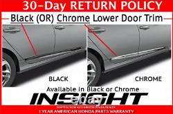 Genuine OEM 2019-2022 Honda Insight Black (OR) Chrome Lower Door Trim