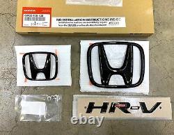 Genuine OEM Honda 2019-2022 HR-V Gloss Black Logo Emblem Set 08F20-T7S-100 HRV