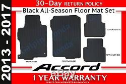 Genuine OEM Honda Accord 4-DR Black All Season Floor Mat Set 13-17 08P13-T2A-110