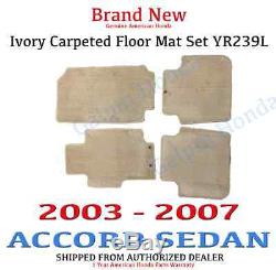 Genuine OEM Honda Accord 4dr Tan Carpet Floor Mat Set 2003-2007 83600-SDA-A02ZC