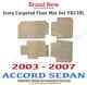 Genuine Oem Honda Accord 4dr Tan Carpet Floor Mat Set 2003-2007 83600-sda-a02zc