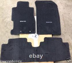 Genuine OEM Honda Civic 2dr / 4dr Black Carpet Floor Mats 2001 2005 S5P