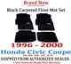 Genuine Oem Honda Civic 2dr Black Carpeted Floor Mat Set 96-00 08p15-s02-110b