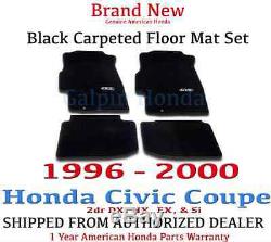 Genuine OEM Honda Civic 2dr Black Carpeted Floor Mat Set 96-00 08P15-S02-110B