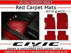 Genuine OEM Honda Civic 4dr 5dr Red Carpet Floor Mat Set (08P15-TGG-110A)