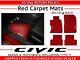 Genuine Oem Honda Civic 4dr 5dr Red Carpet Floor Mat Set (08p15-tgg-110a)