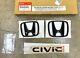 Genuine Oem Honda Civic 4dr Sedan Gloss Black Logo Emblem Set 08f20t20100 22-25