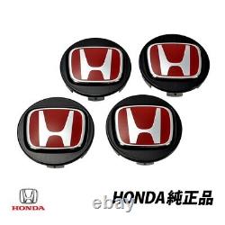 Genuine OEM Honda Civic Type-R Wheel Center Caps FK2 FK8 Black Red H