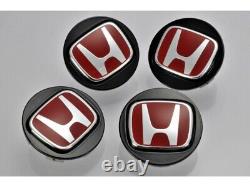 Genuine OEM Honda Civic Type-R Wheel Center Caps FK2 FK8 Black Red H