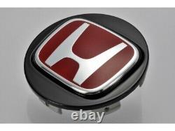 Genuine OEM Honda Civic Type-R Wheel Center Caps FK2 FK8 Black Red H