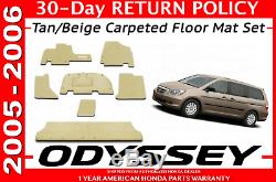 Genuine OEM Honda Odyssey Ivory Carpeted Floor Mat Set 2005-2006 83600-SHJ-A01ZD