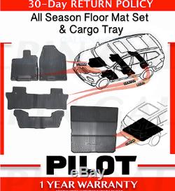 Genuine OEM Honda Pilot All Season Floor Mat Set + Folding Cargo Mat 2016-2020