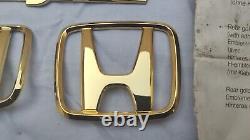 Genuine OEM Rare 1996 Civic EK Honda Access Corp Gold Emblem with paper japan