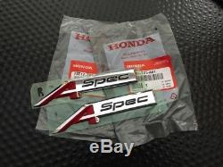 Genuine Oem Acura ILX Tlx Usdm A-spec Left & Right Honda Red Chrome Emblem Set