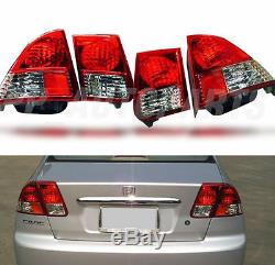 Genuine Part Rear Red Tail Light Lamp For Honda CIVIC Dimension Sedan 1995-2003